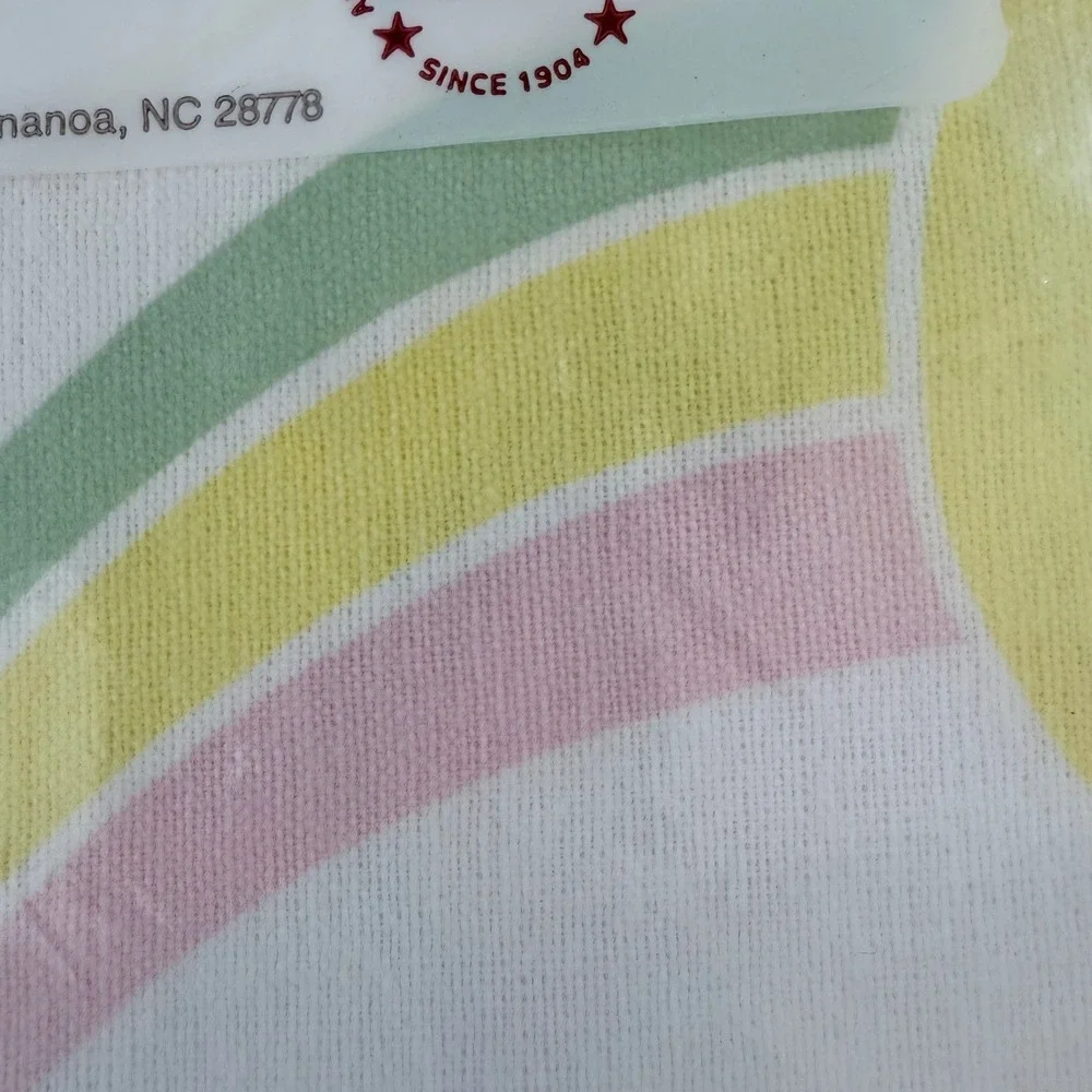 VNTG Beacon Cuddle 2 Receiving‎ Blankets 100% Cotton Rainbow Pastel Made in USA